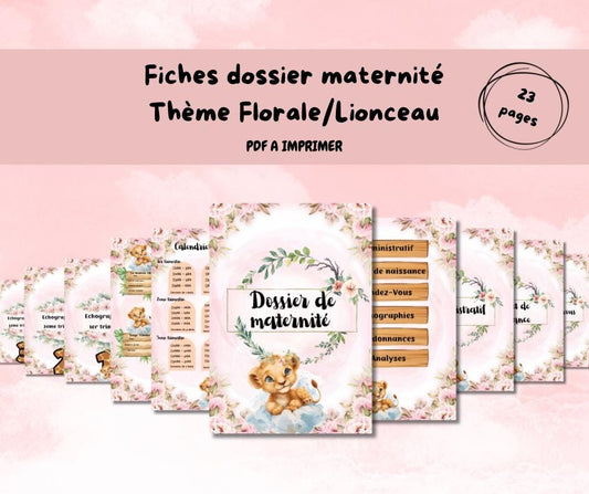 Dossier maternité thème Florale/ Lionceau